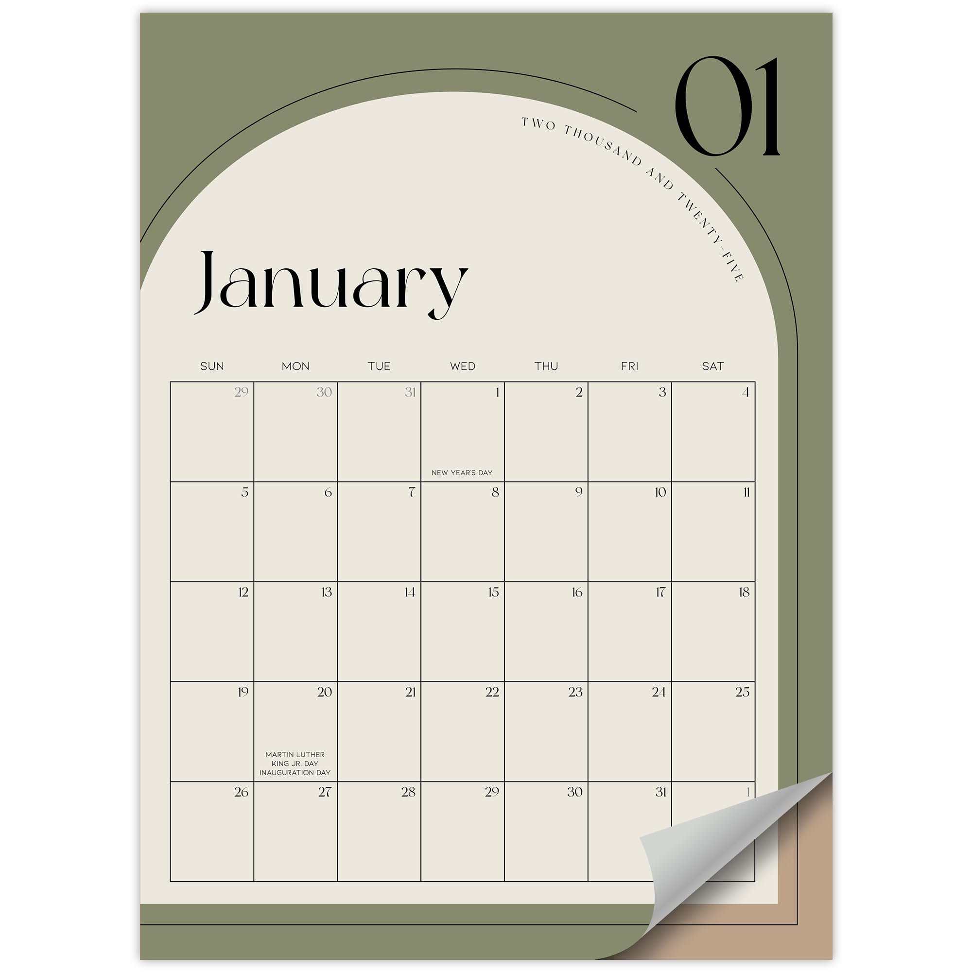 2025 Magnetic Refrigerator Calendar - Minimalist Monthly Planner Until December 2025 | Easy Organization for Kitchen, Office & Home | Perfect for Meal Planning, Scheduling & Productivity