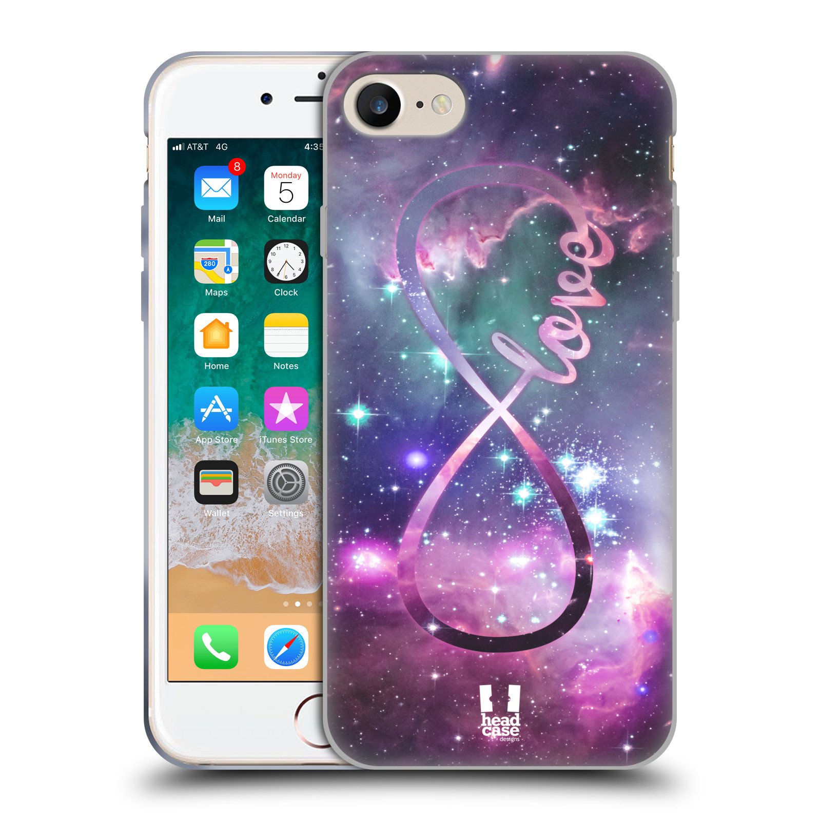 Head Case Designs Love Infinity Collection Soft Gel Phone Case - Compatible with Apple iPhone 7/8/SE (2020 & 2022 Models) | Protective Slim Cover with Stylish Design for Everyday Use & Gift Giving