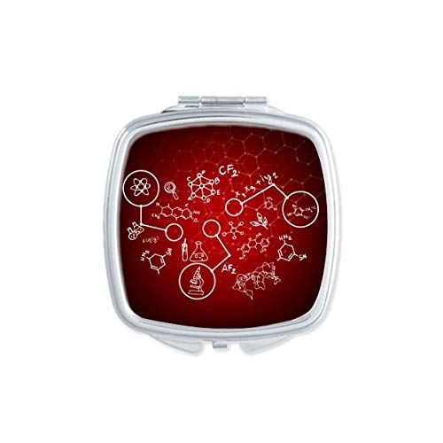 DIYthinker Portable Compact Pocket Mirror - Double Sided Glass with Organic Chemistry Molecular Design for Makeup & Travel | Perfect for Home, Office, and On-the-Go Touch Ups