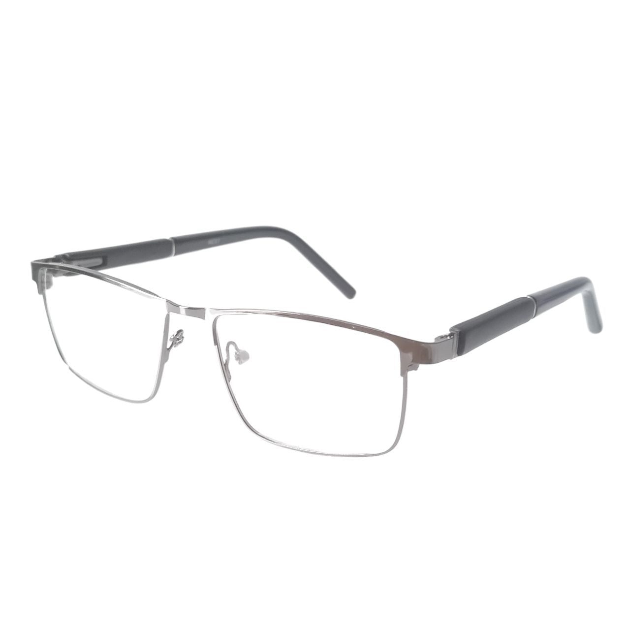 Premium Luxury Rectangle Grey Full Frame Glasses - Stylish Eyewear for Work, Reading & Fashion | Trendy Unisex Glasses for Everyday Wear