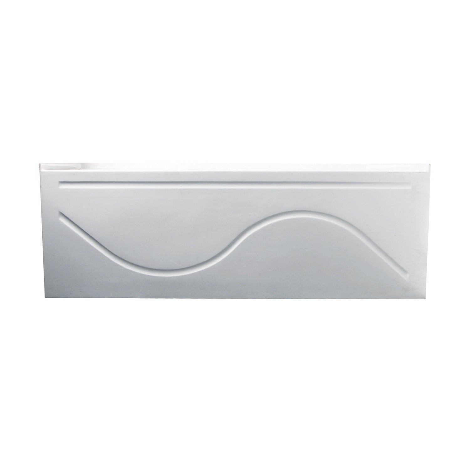Aqua Eden VTAP603216L 60 Inch Acrylic Rectangular 3-Wall Alcove Bathtub with Anti-Slip Surface & Left Drain - Glossy White for Modern Bathroom & Spa Relaxation