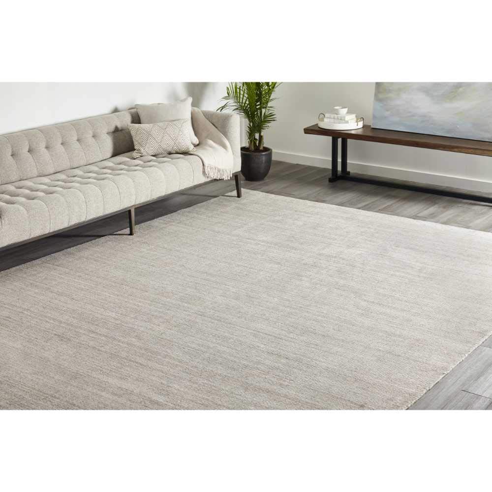 Solo Rugs Halsey Handmade Loom Knotted 5x8 ft Area Rug - Premium Linen Material for Living Room, Bedroom & Dining Room Decor