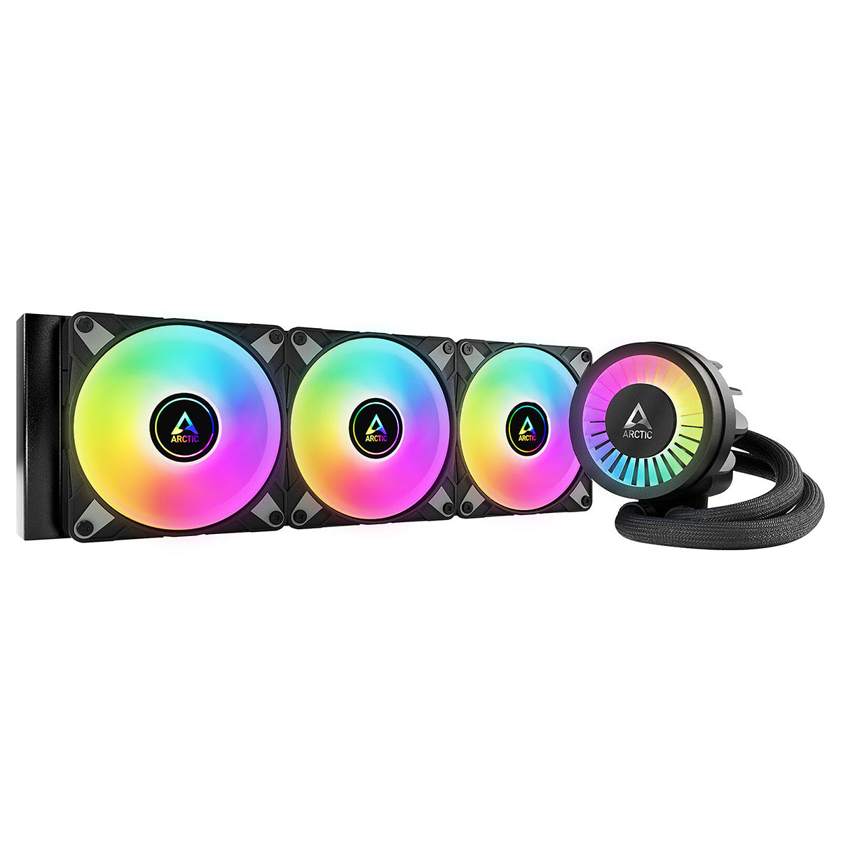 Arctic Liquid Freezer III 360 A-RGB AIO CPU Liquid Cooler - High Performance Black Water Cooling System for Gaming PC & Workstation | Perfect for Overclocking & Silent Operation