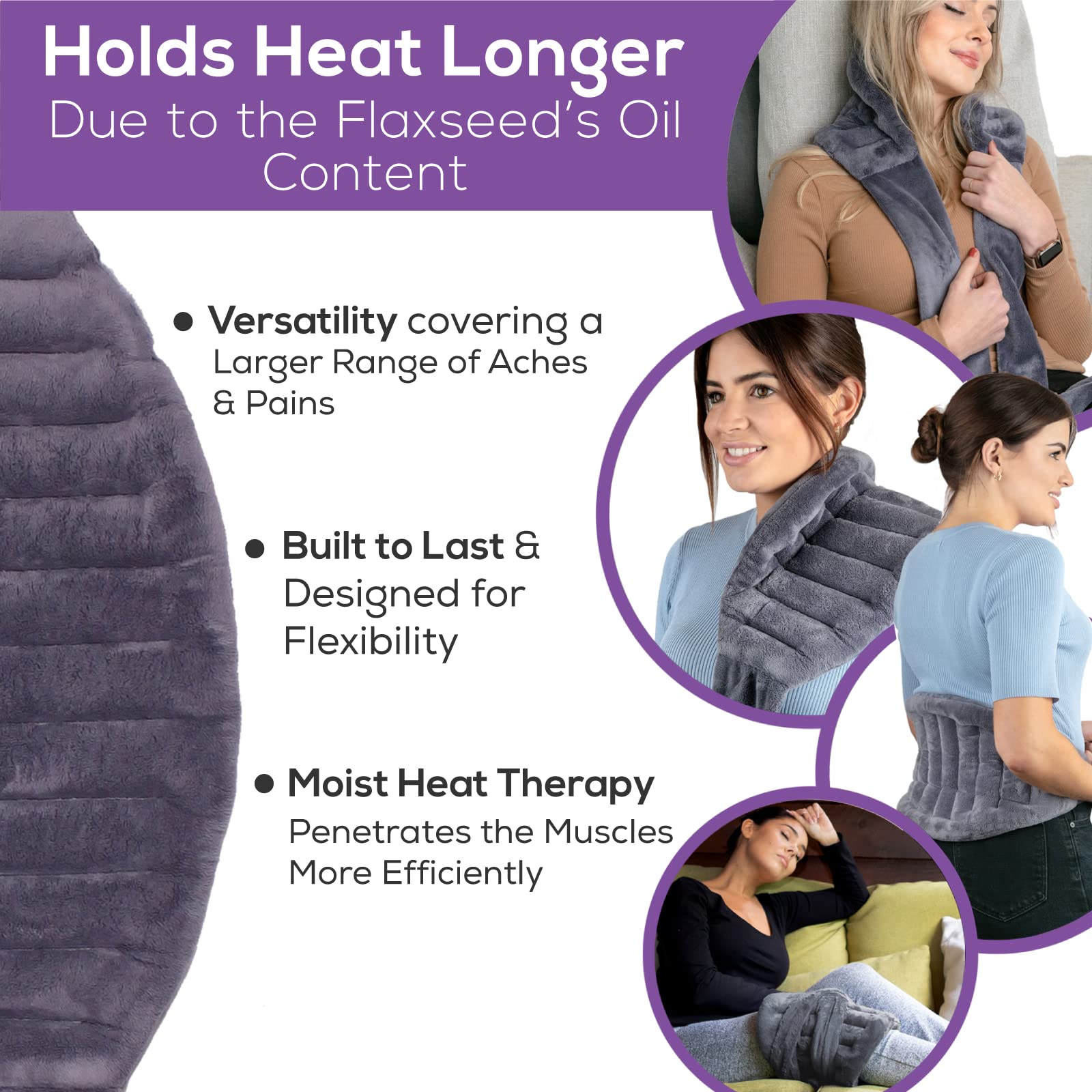 Microwave Heating Pad for Back Pain Relief - Moist Heat Therapy for Neck, Shoulders & Muscle Cramps | 71