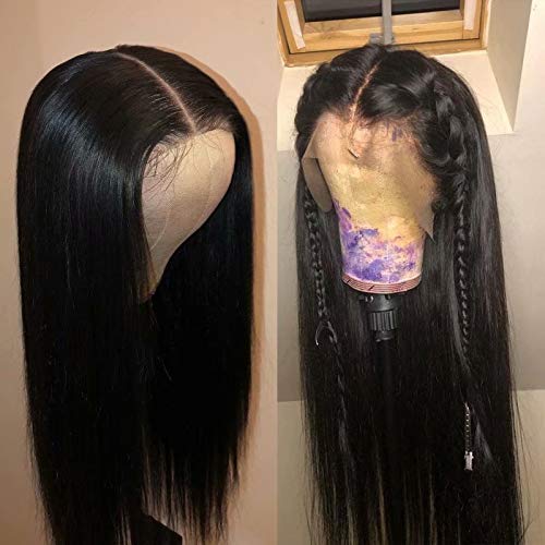 QUINLUX 18Inch HD Invisible Straight 360 Lace Front Human Hair Wig - Pre Plucked Bleached Knots, 150% Density Brazilian Remy Hair, Glueless Full Lace Wig for Women | Natural Look for Daily Wear, Parties & Special Occasions