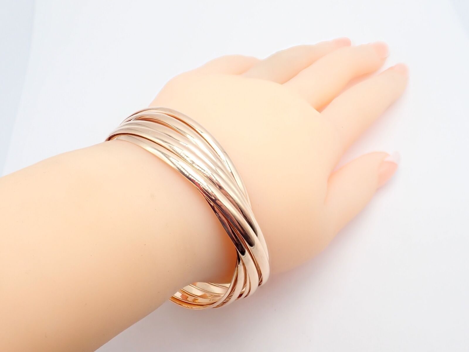 Authentic Tiffany & Co 18k Rose Gold 9 Row Melody Calife Picasso Large Bracelet - Luxury Jewelry Gift for Women, Perfect for Weddings, Anniversaries & Special Occasions