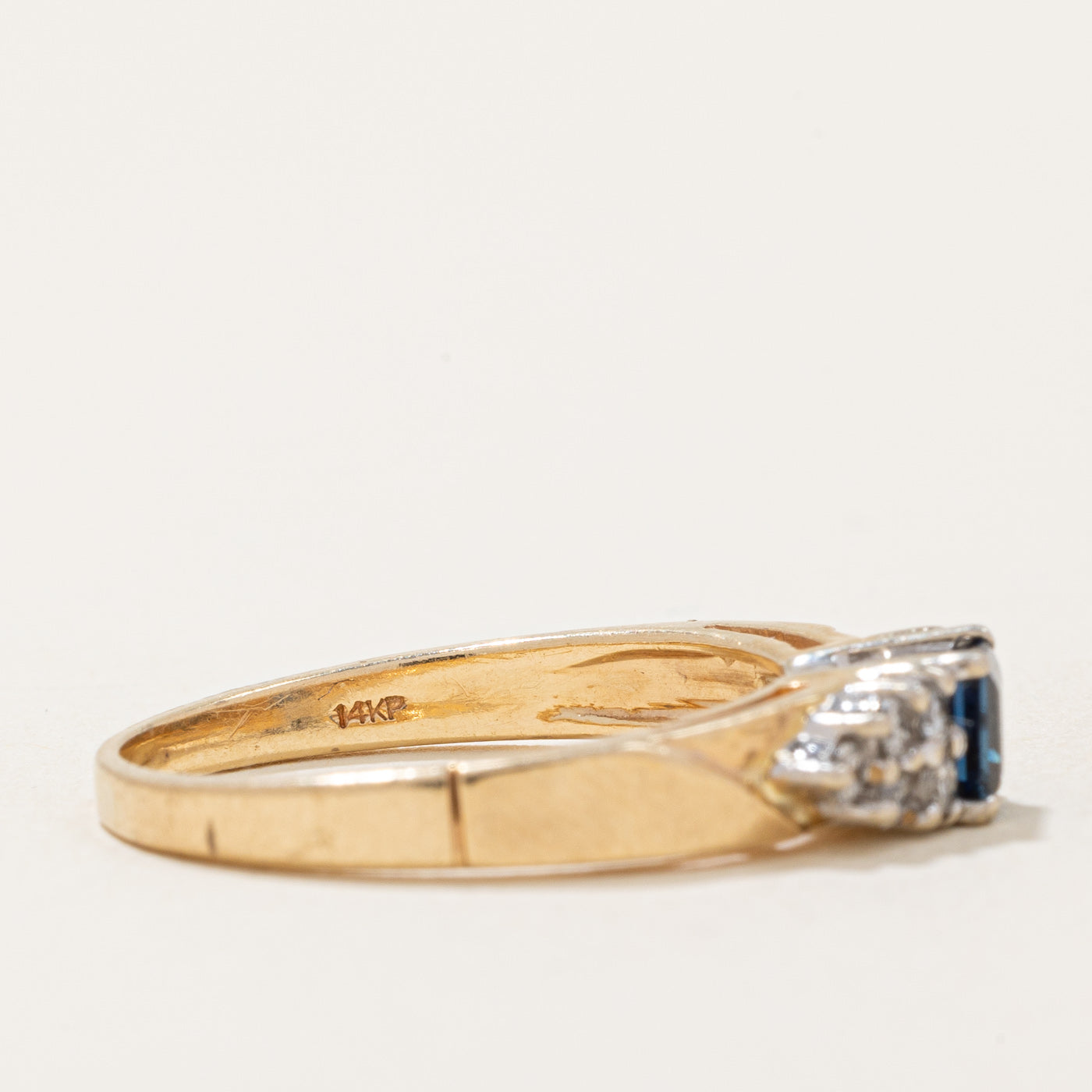Exquisite 0.37ct Sapphire & 0.22ct Diamond Ring - Size 7.75 | Elegant Blue Gemstone Jewelry for Women | Perfect for Engagement, Anniversary & Special Occasion Gifts