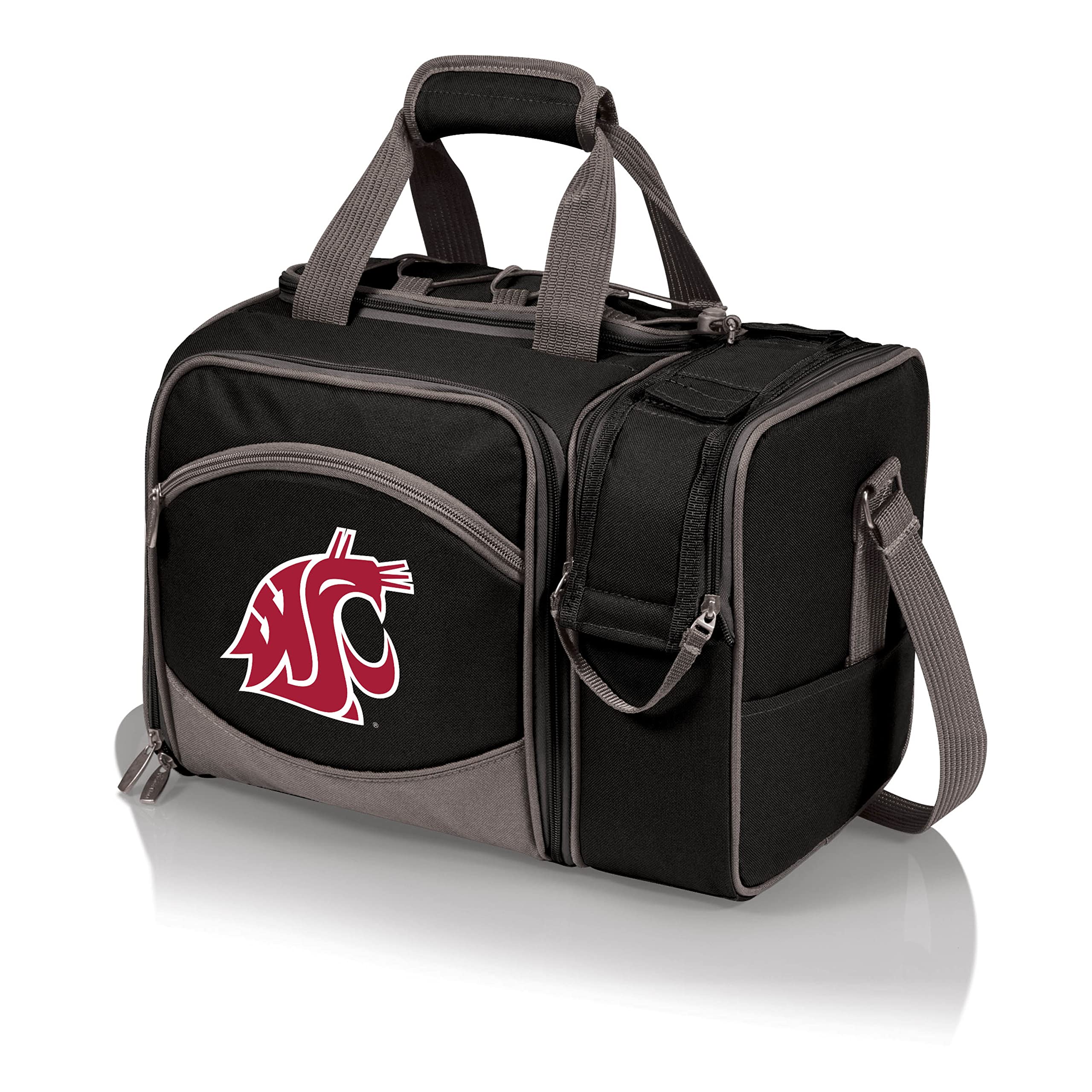 Picnic TIME NCAA Malibu Insulated Cooler Tote with Picnic Set - Portable Outdoor Picnic Basket for Beach, Camping & Tailgating - Officially Licensed College Team Cooler