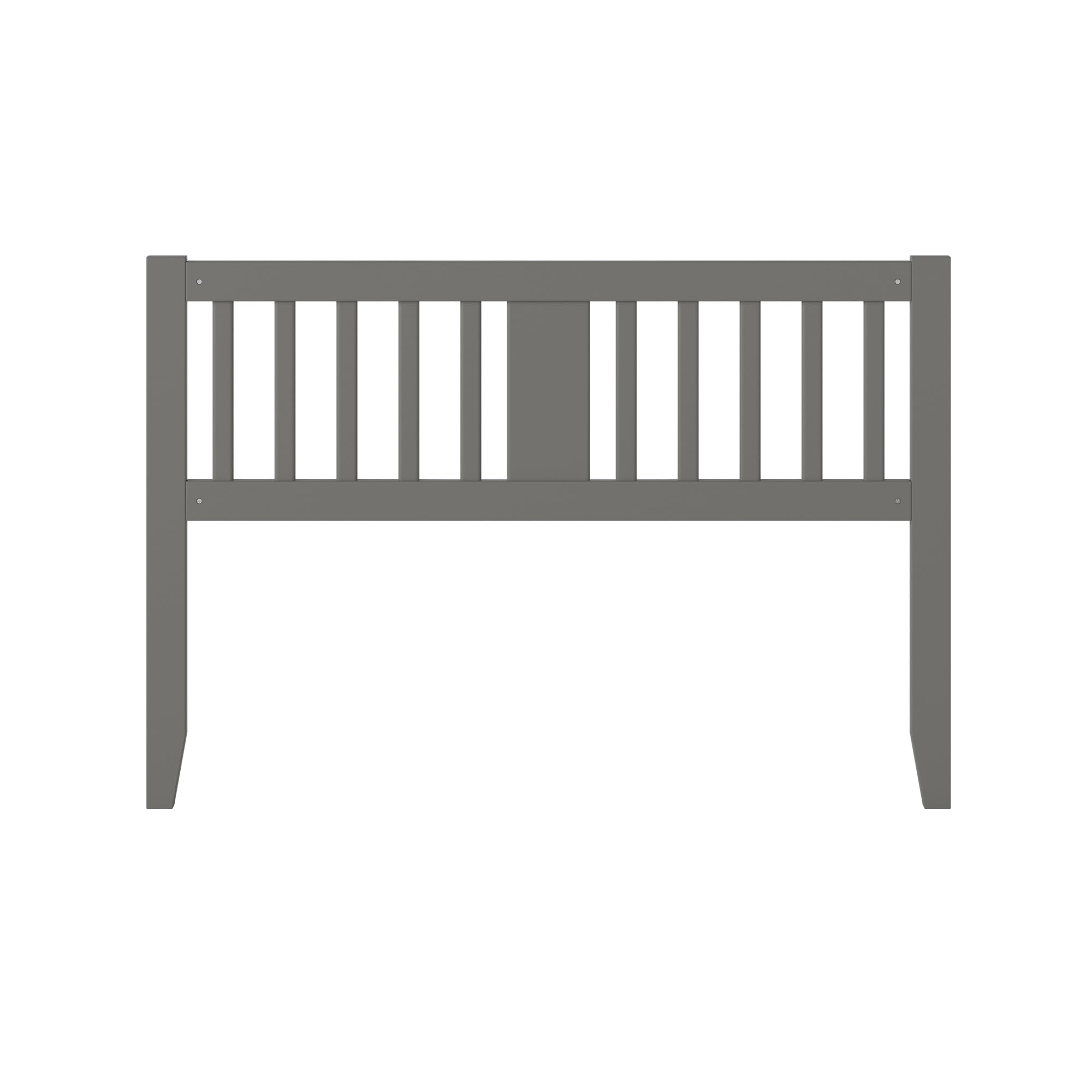 AFI Tahoe Queen Headboard with USB Turbo Charger - Grey Upholstered Bed Frame for Master Bedroom, Guest Room & Hotel Decor