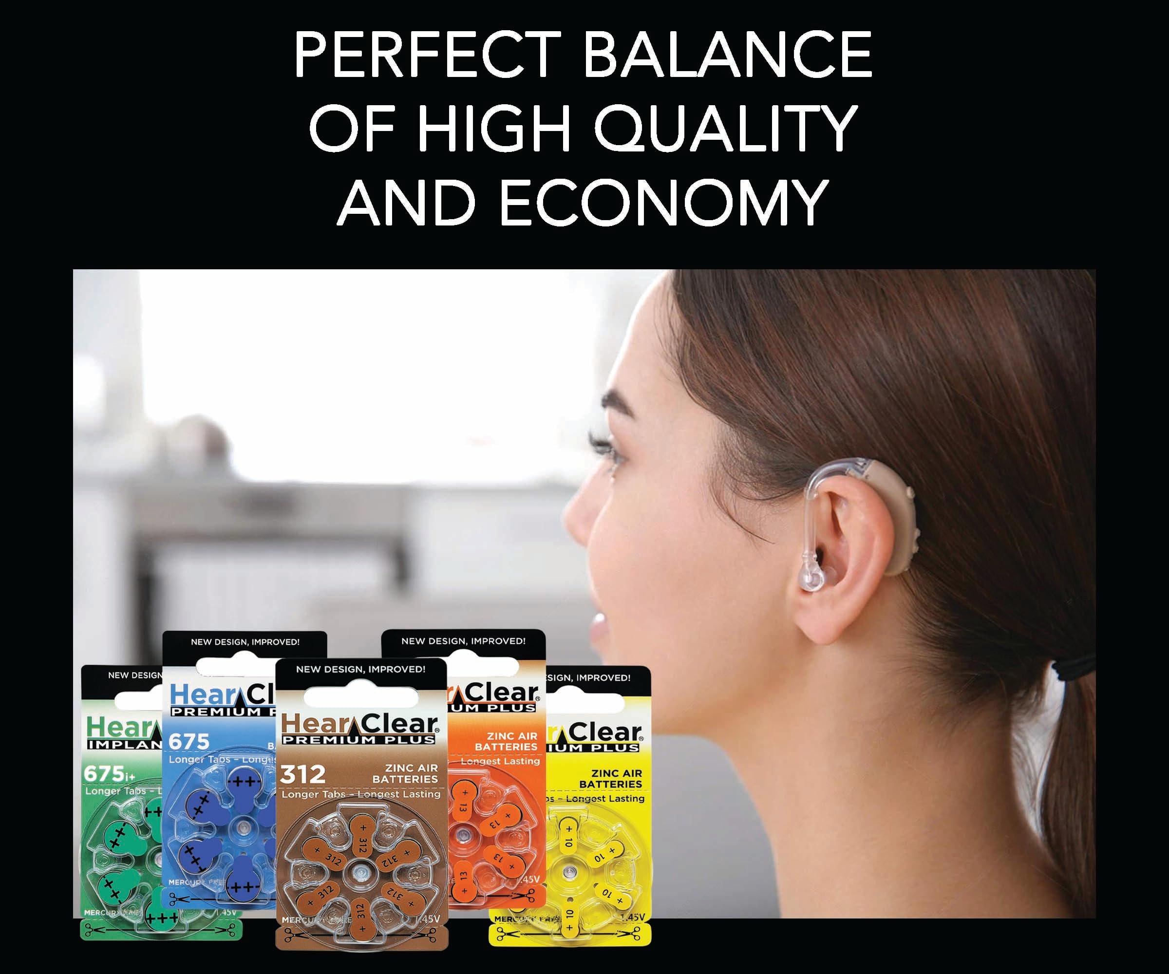 HearClear Size 675P Zinc Air Cochlear Implant Hearing Aid Batteries (120 Pack) - Long Lasting Power for Hearing Devices, Perfect for Daily Use at Home, Work & Outdoor Activities