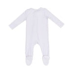 Bamboo 2-Way Zipper Footie Pajamas - Classic Grey Striped Unisex Baby Sleepwear for Cozy Nights & Playtime