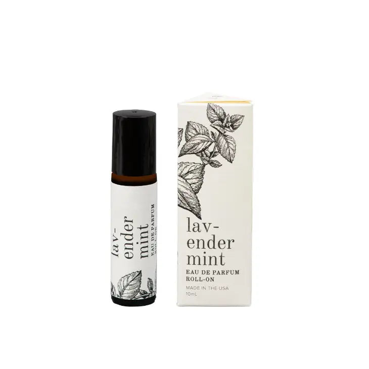 Lavender Mint Roll On Perfume 10ml - Natural Essential Oil Aromatherapy for Women & Men - Perfect for Travel, Office & Daily Stress Relief