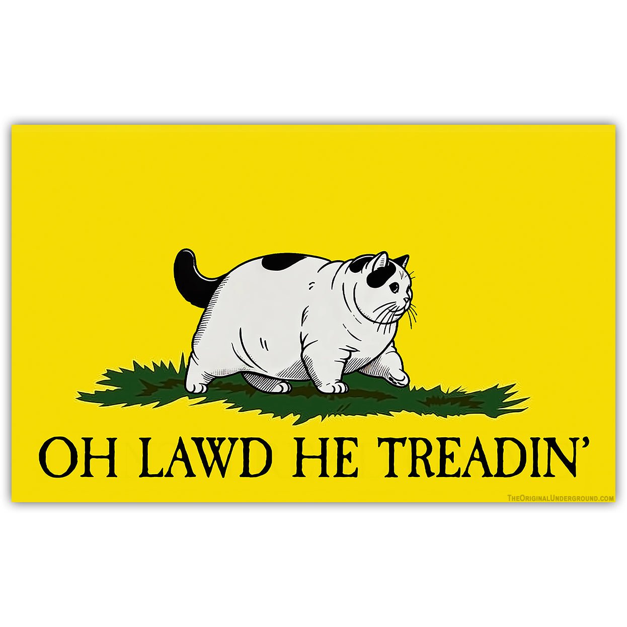 Funny Oh Lawd He Treadin' Vinyl Sticker - Waterproof Decal for Laptops, Cars, Tumblers & DIY Crafts