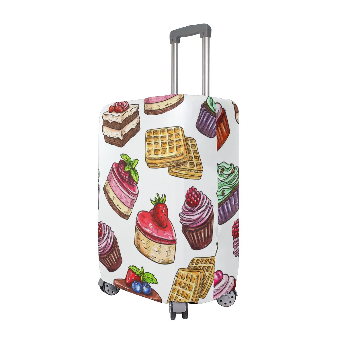 Happy Birthday Themed Suitcase Cover - Cute Cake & Candy Design Luggage Protector for Kids, Men & Women - Perfect for Travel, Birthday Trips & Surprise Gifts