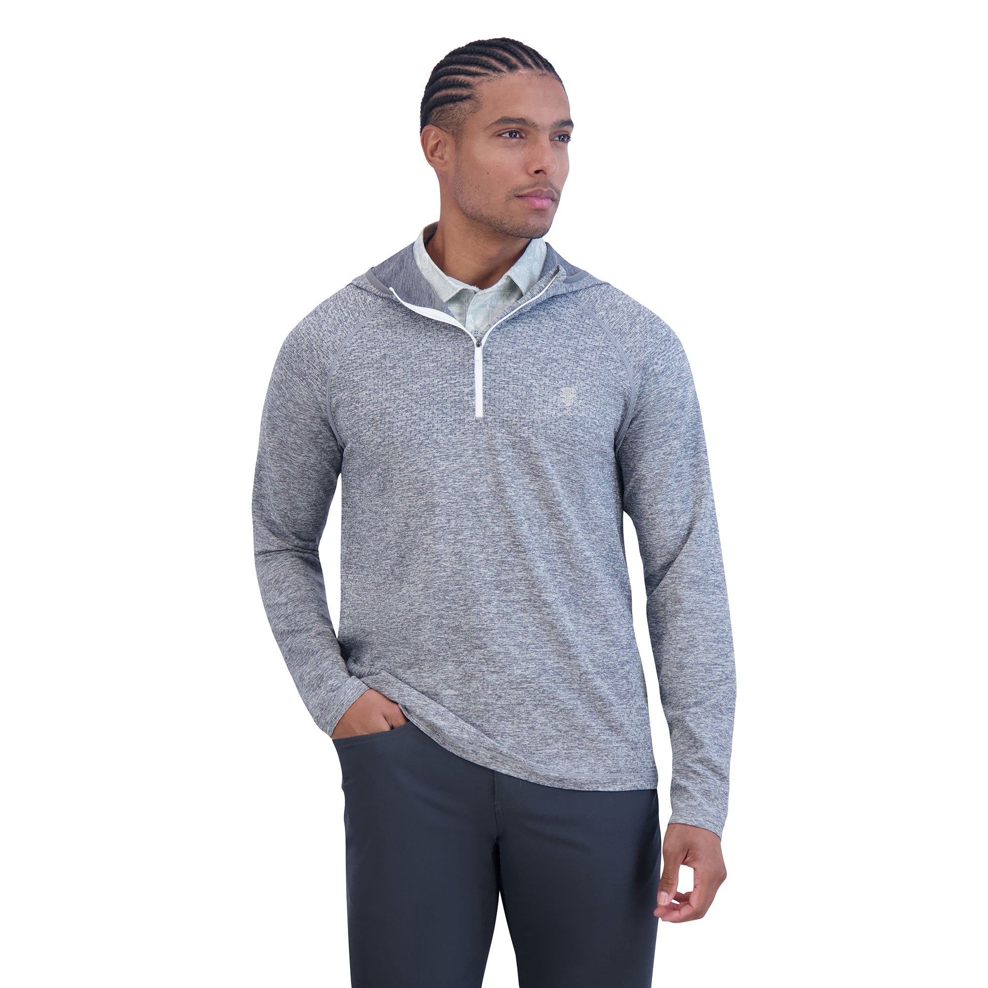 Ben Sherman Men's Seamless Quarter Zip Golf Hoodie - Lightweight & Breathable for Golfing & Casual Wear
