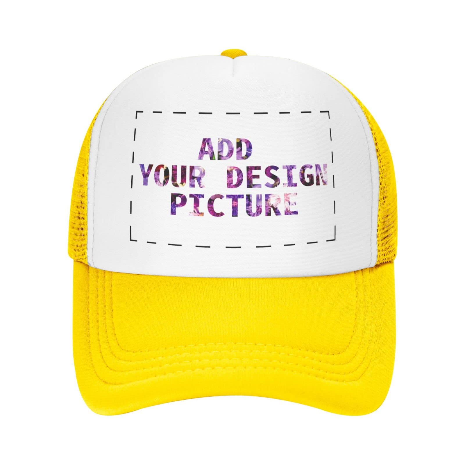 Custom Trucker Hats for Men & Women - Personalized Photo Baseball Caps - Design Your Own Hat - Black - Perfect for Sports, Outdoor Activities & Fashion Accessories