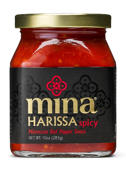 Authentic Mina Spicy Harissa Paste - North African Chili Pepper Sauce for Cooking, Grilling & Marinades - Perfect for BBQ, Tacos & Middle Eastern Cuisine