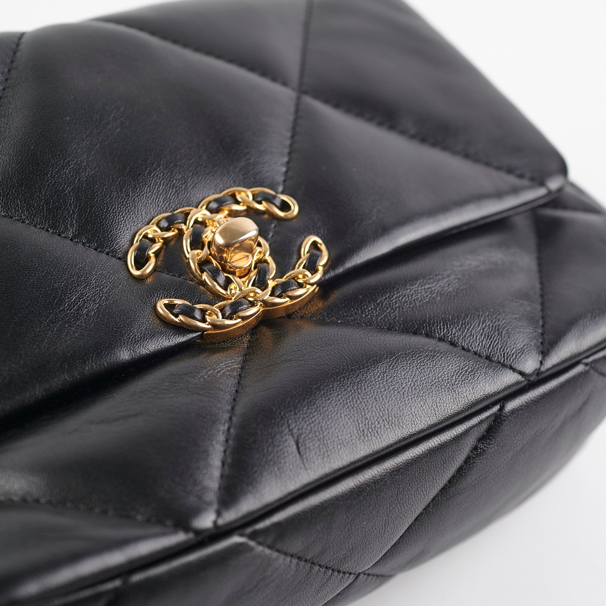 Chanel 19 Small Black Flap Bag - Luxury Quilted Leather Shoulder Bag for Women | Perfect for Evening Events, Date Nights & Special Occasions