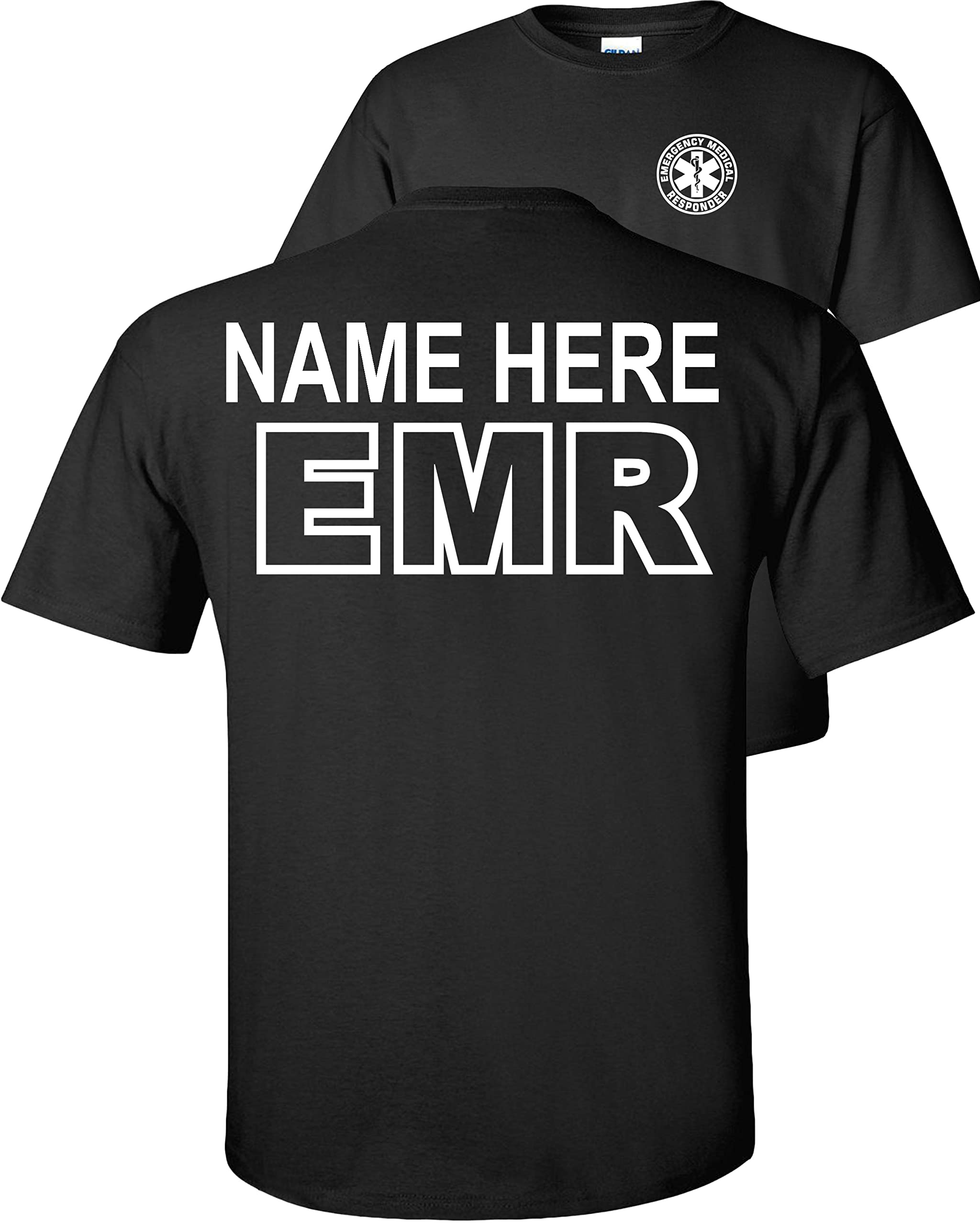 Custom EMR T-Shirt for Emergency Medical Responders - Personalized EMT Paramedic Shirt - Perfect for EMS Training, Work & First Responder Appreciation Gifts