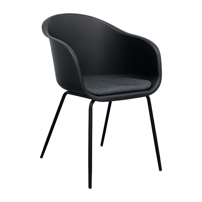 COLLEEN Modern Dining Chair in Black - Stylish and Comfortable Seat for Kitchen, Dining Room, or Home Office