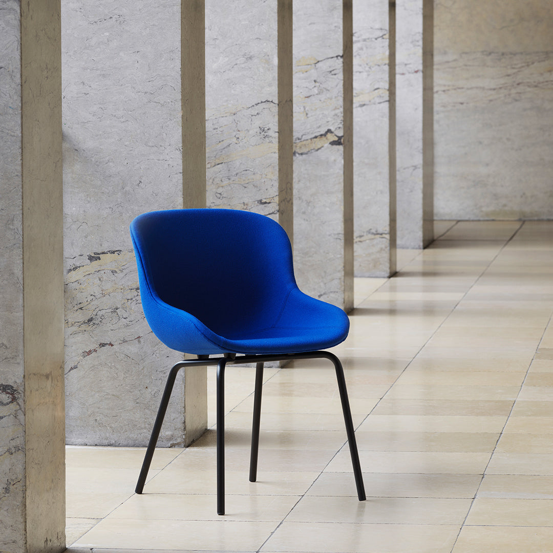 Stylish Hyg Side Chair with Steel 4 Legs & Upholstered Seat - Perfect for Dining Room, Office or Living Room Decor