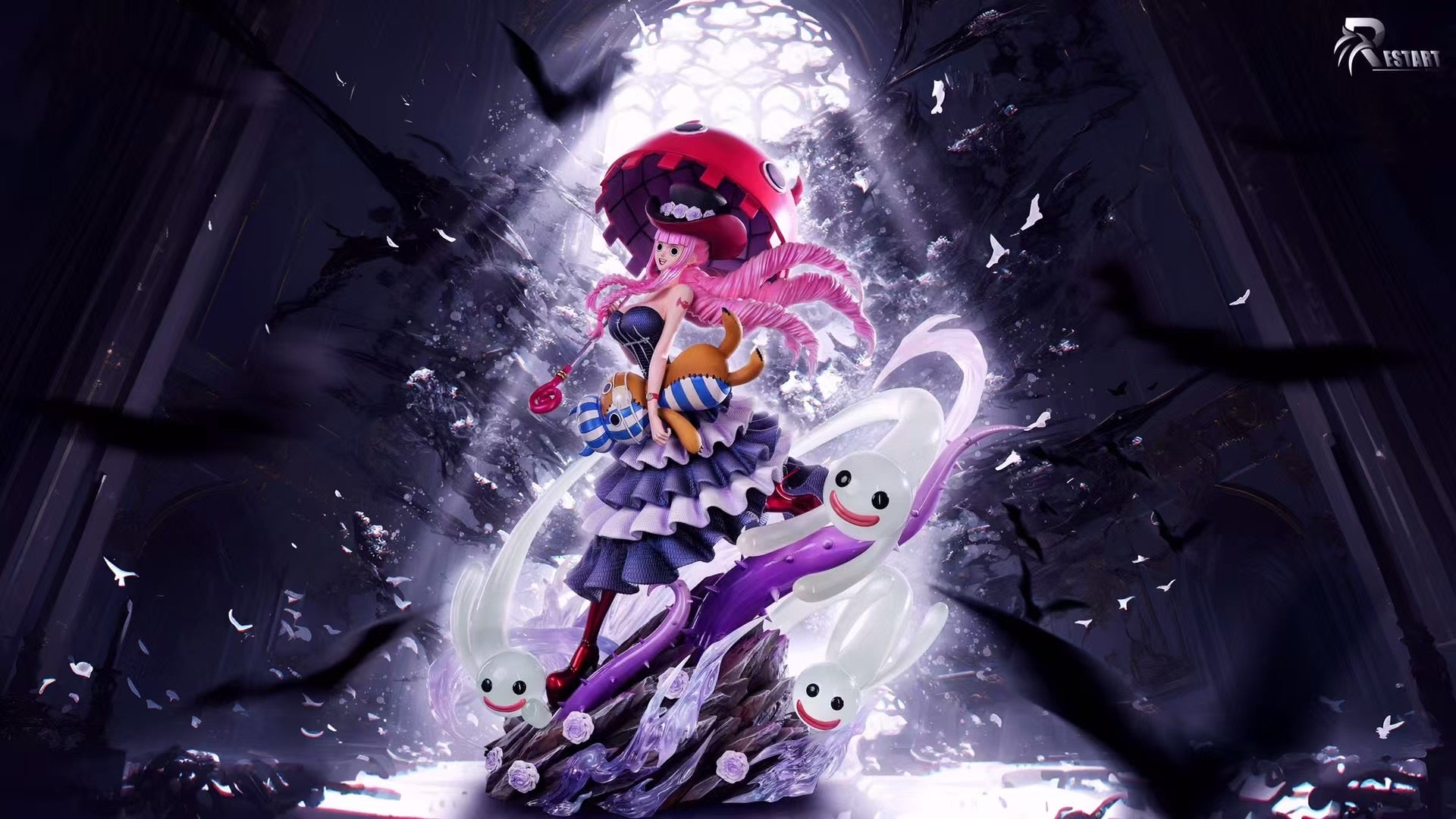 Restart Studio Perona Anime One Piece Cosplay Costume - Perfect for Halloween, Cosplay Events, and Anime Conventions