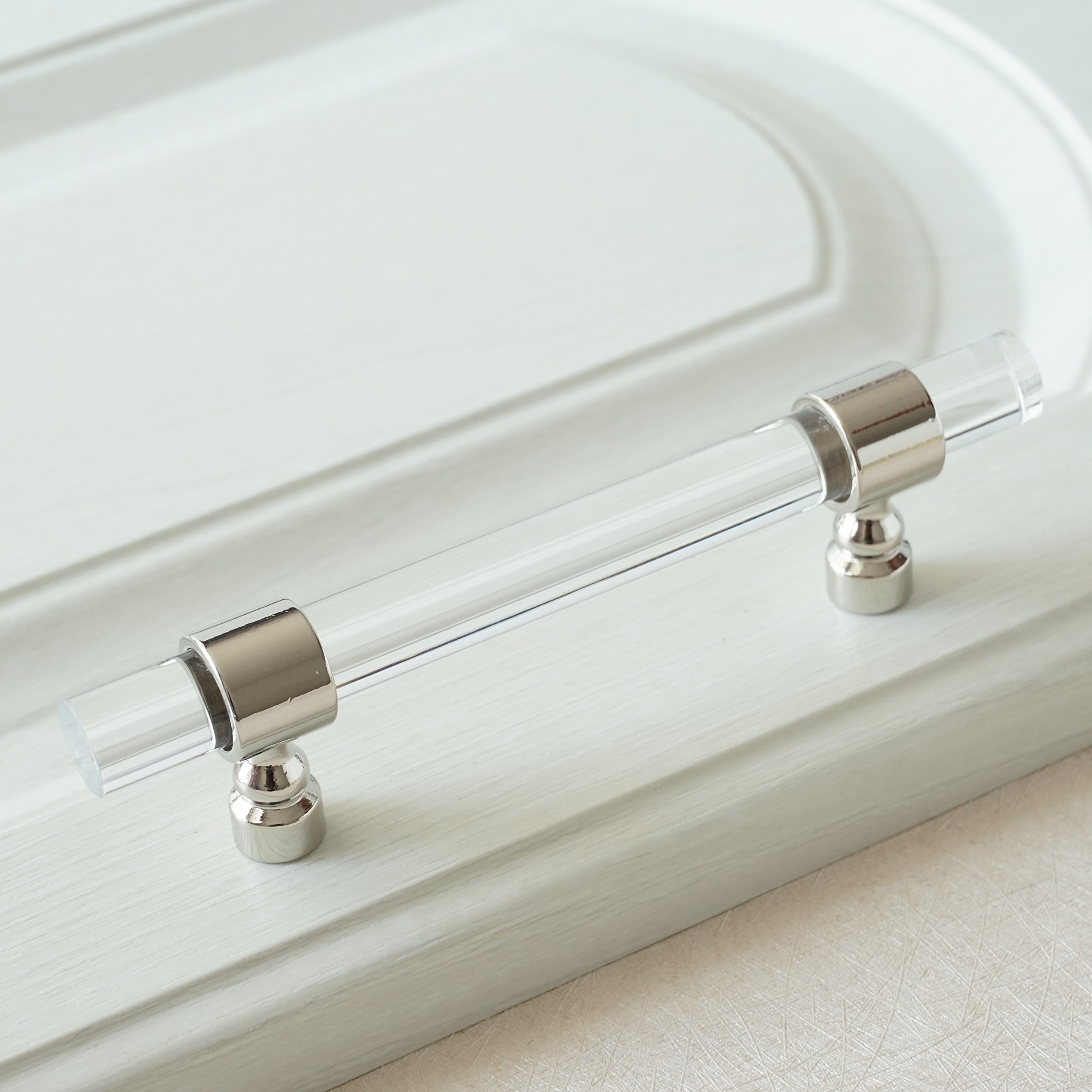 Crystal Clear Acrylic Drawer Pulls - 3.5