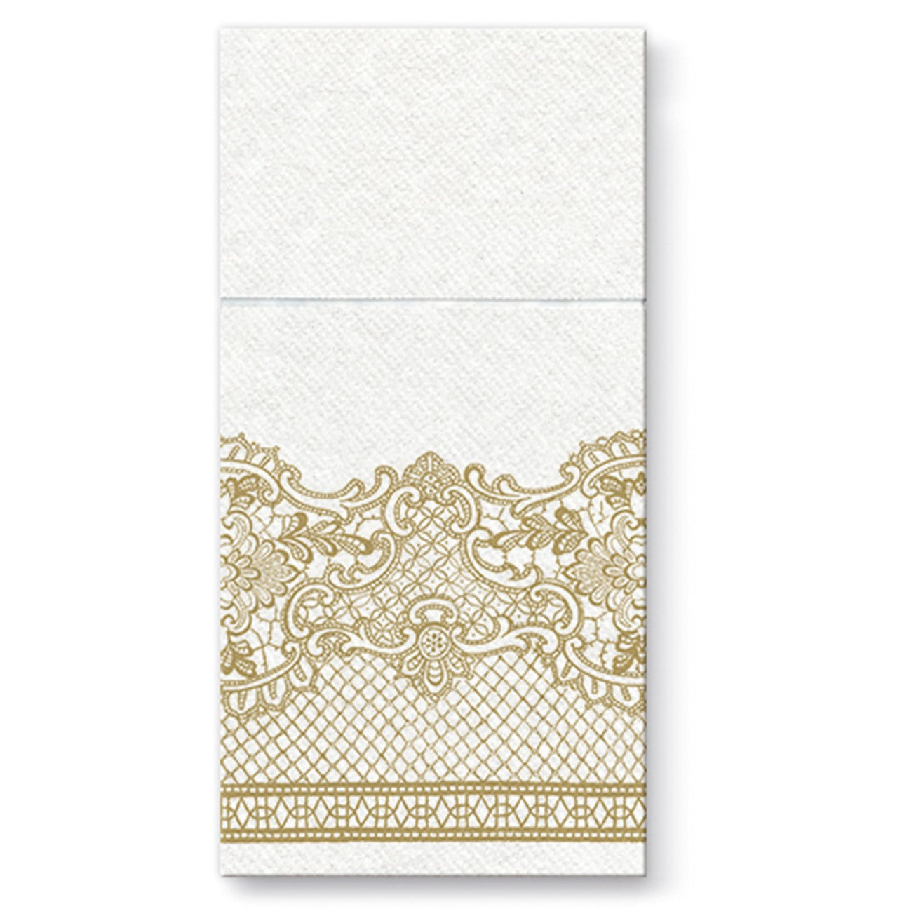 Royal Lace Airlaid Gold Pocket Napkins - 1/8 Fold, 25 Count - Elegant Dinner Party & Wedding Table Setting Decorations