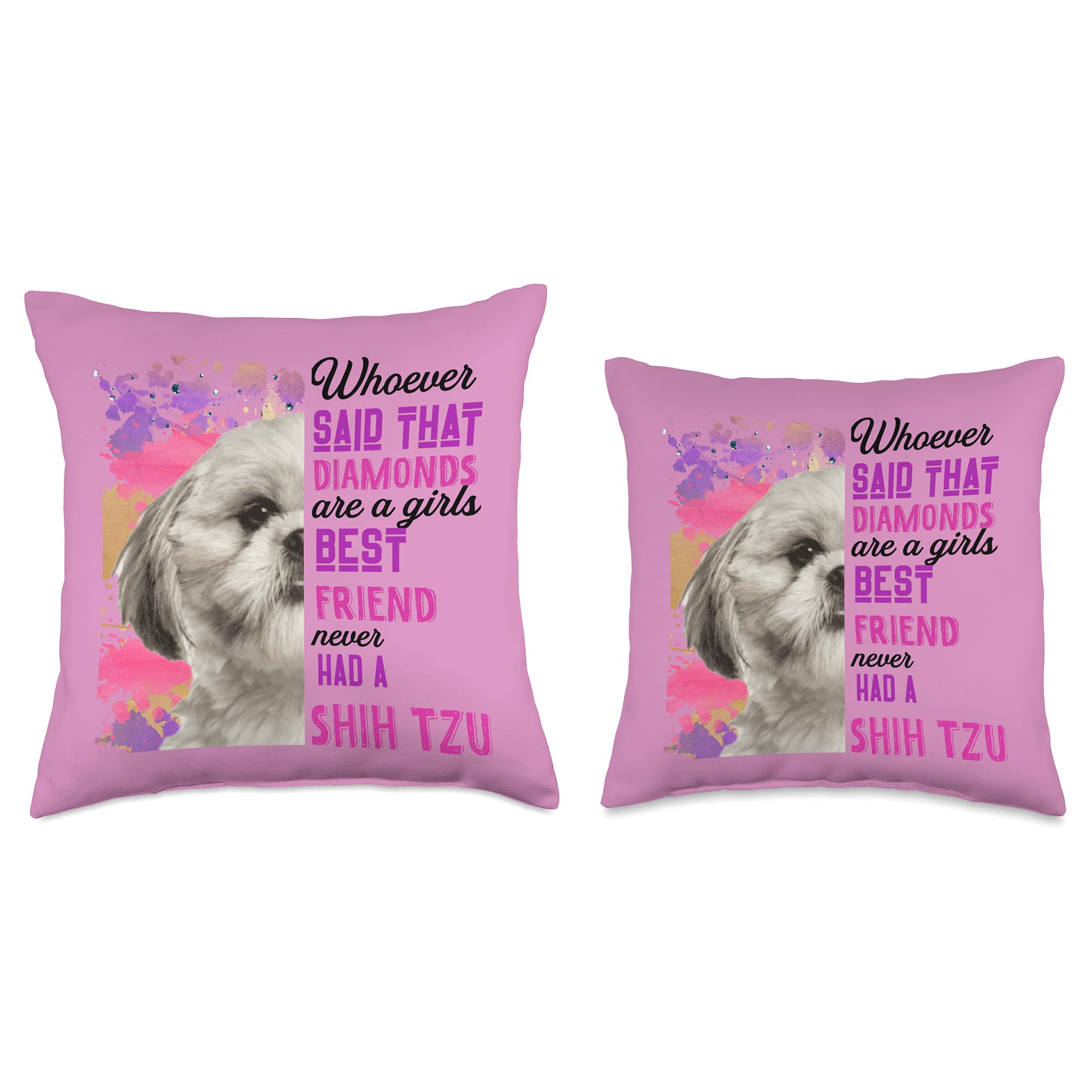 Funny Shih Tzu Dog Mom Throw Pillow - Best Friend Gift for Women, Perfect for Home Decor, Couch & Bedroom Accent