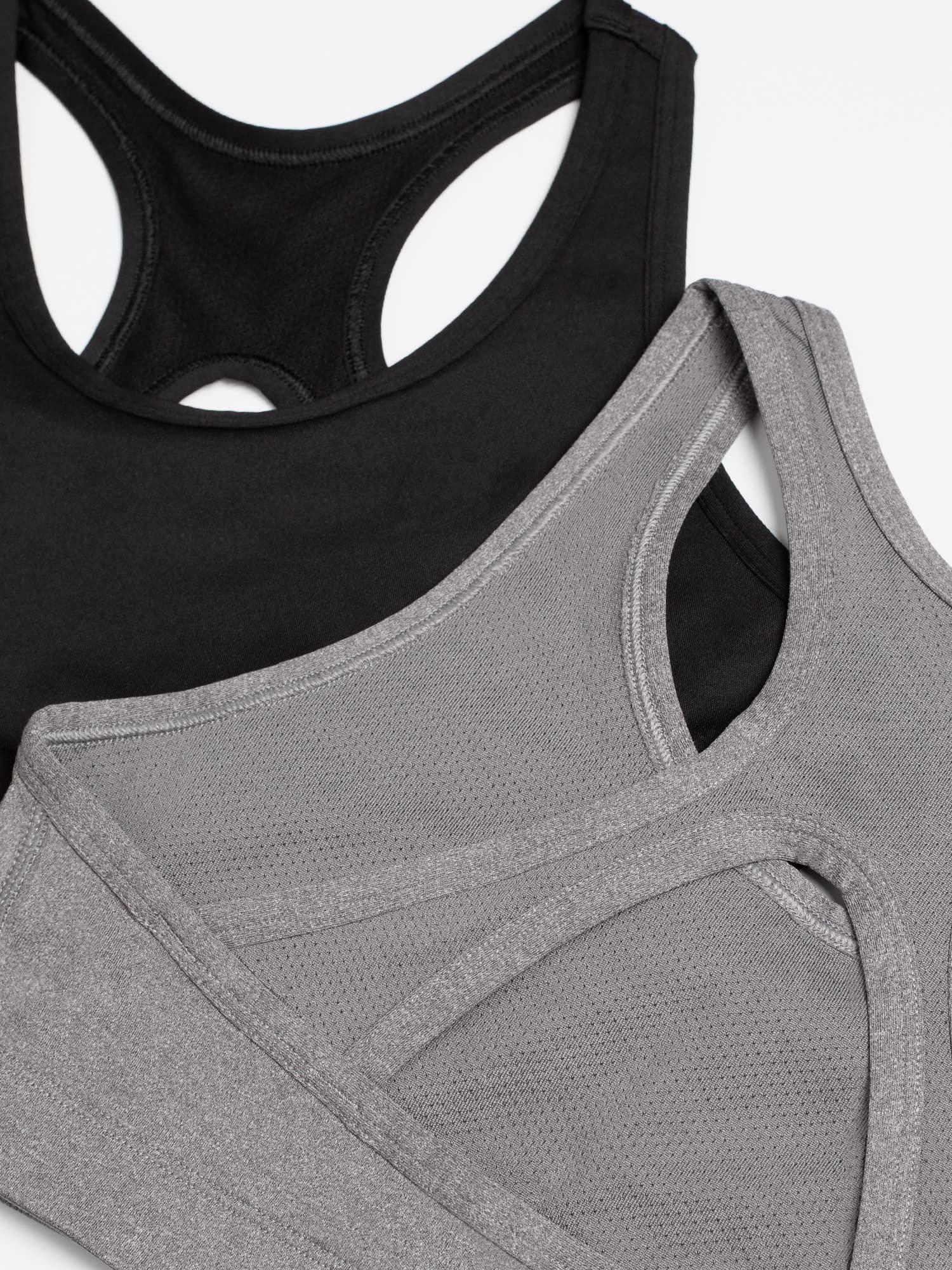 Fruit of the Loom Girls' Stay Dry Racerback Sports Bra - Moisture Wicking Workout Top for Running, Yoga & Gym Activities
