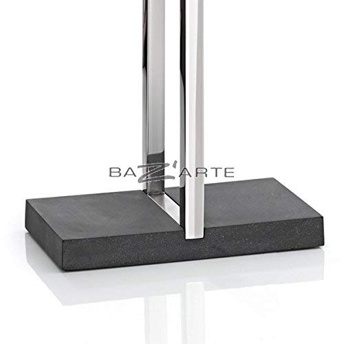 Blomus Stainless Steel Floor Standing Towel Rack Stand - Polished Modern Bathroom Organizer for Spa, Hotel & Home Decor