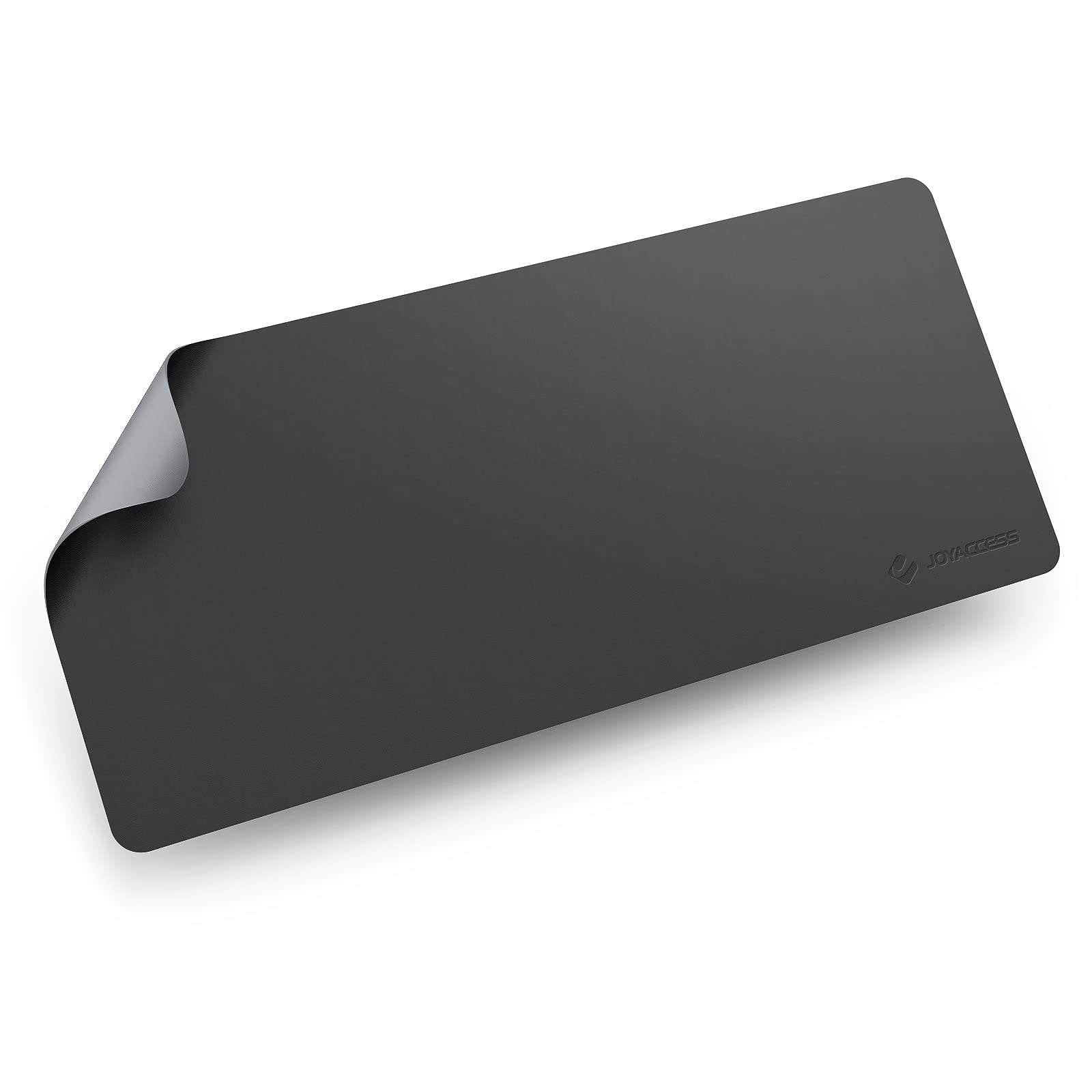 JOYACCESS Premium Black Leather Mouse Pad - Double-Sided Non-Slip Desk Mat for Office & Home, Waterproof Writing Surface (23.6