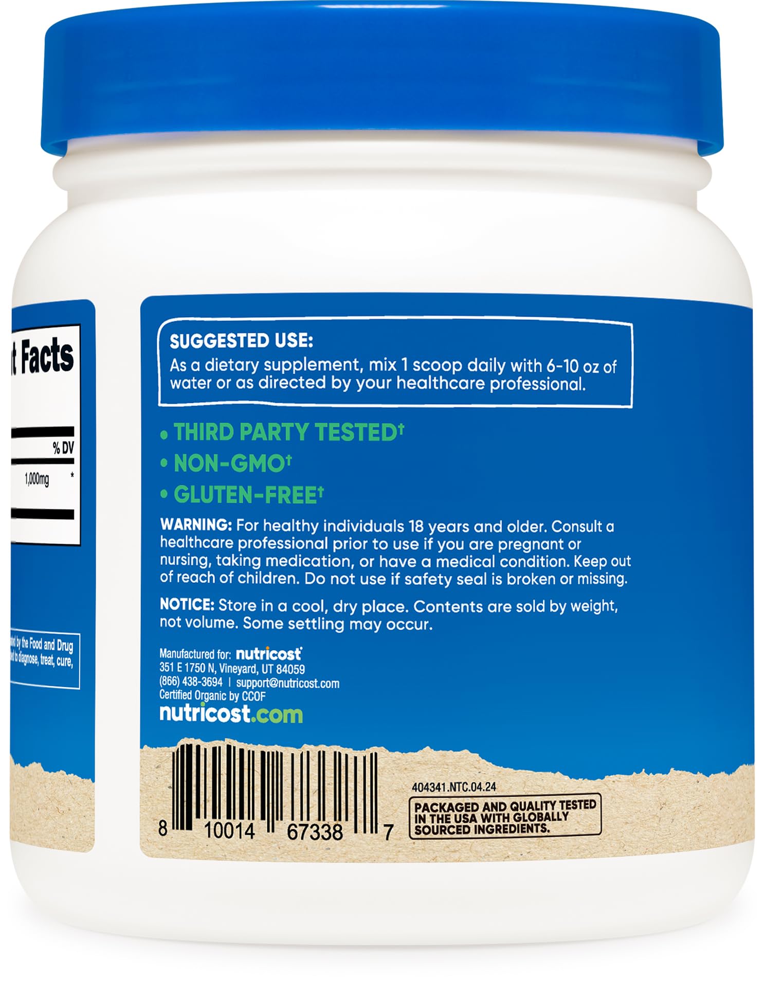 Nutricost Organic Irish Moss Powder 1 LB - Gluten Free, Non-GMO, Vegan, Keto & Paleo Friendly - Supports Digestion, Skin Health & Immunity - Perfect for Smoothies, Baking & Herbal Remedies