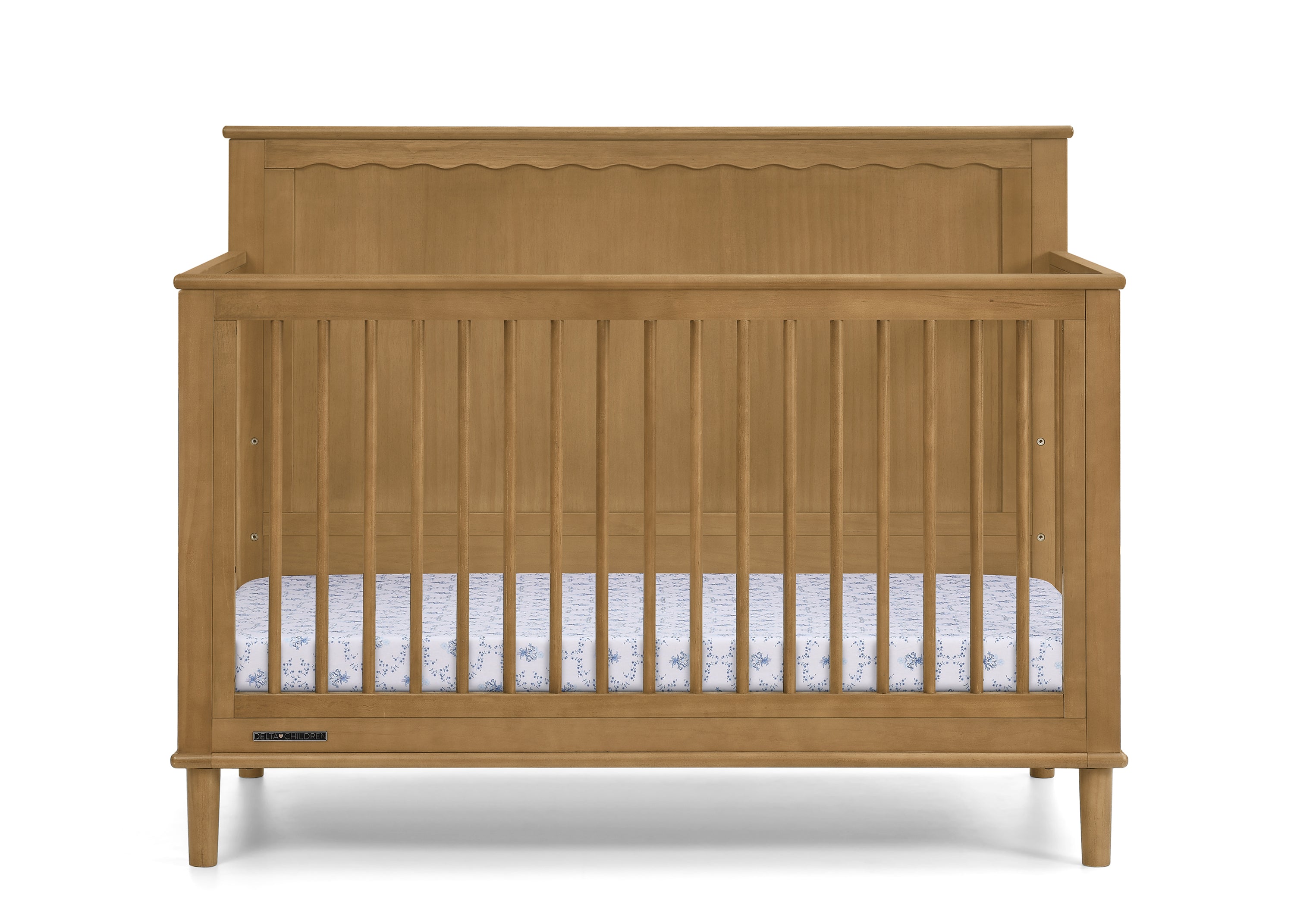 Penelope 6-in-1 Convertible Baby Crib - Toddler Bed with Mattress | Nursery Furniture for Boys & Girls | Perfect for Small Spaces & Growing Families