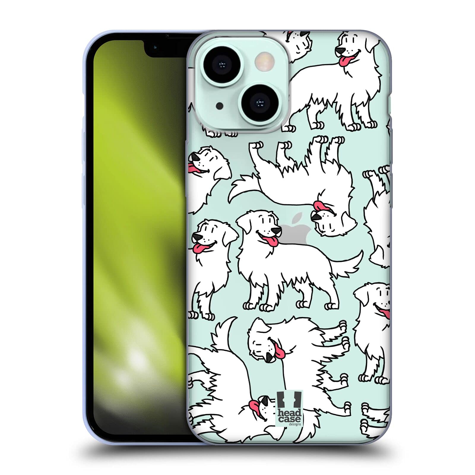 Great Pyrenees Dog Breed Soft Gel Case for Apple iPhone 13 Mini - Cute Protective Phone Cover with Unique Dog Pattern - Perfect for Pet Lovers & Outdoor Adventures