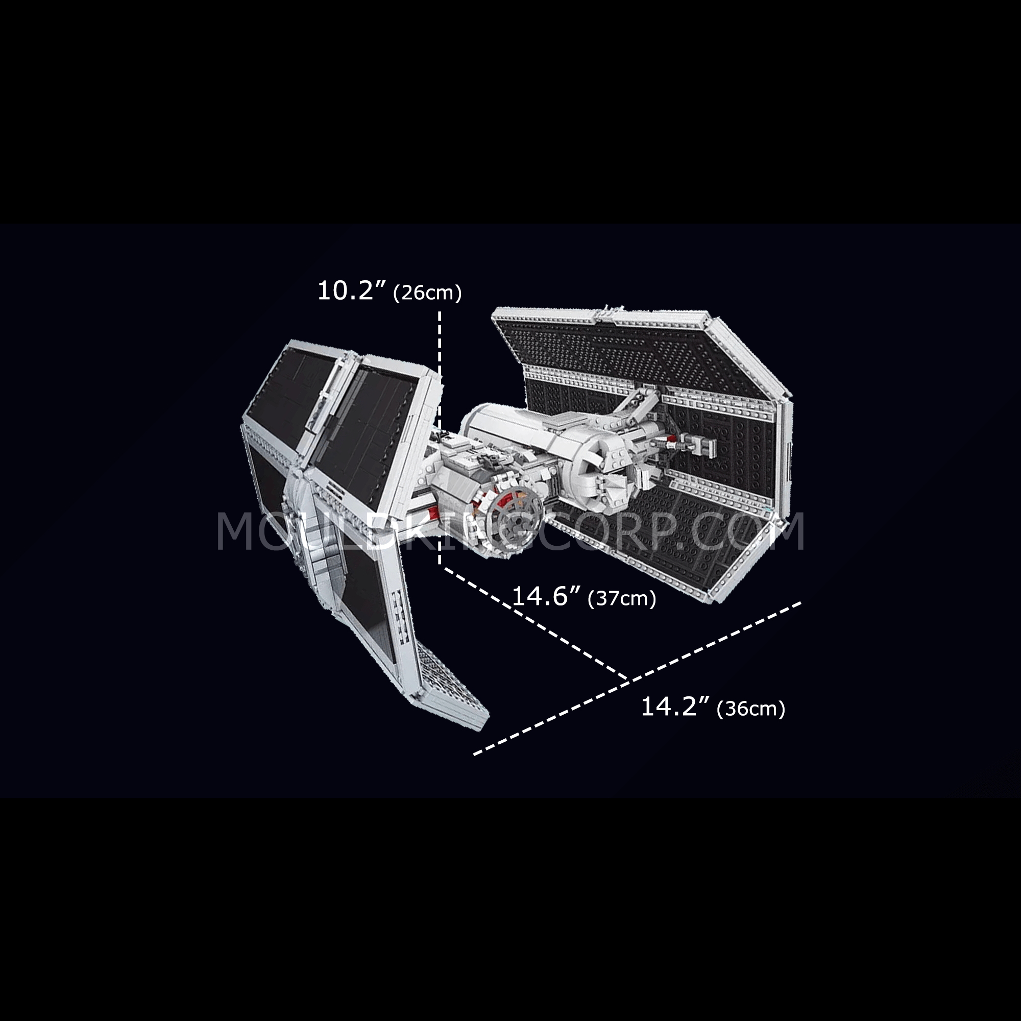 MOULD KING 21048 Twin Ion Engine Fighter Model Building Set - 3,616 PCS Star Wars Inspired DIY Building Blocks for Adults & Teens - Perfect for Collectors, Gift Giving & Creative Play