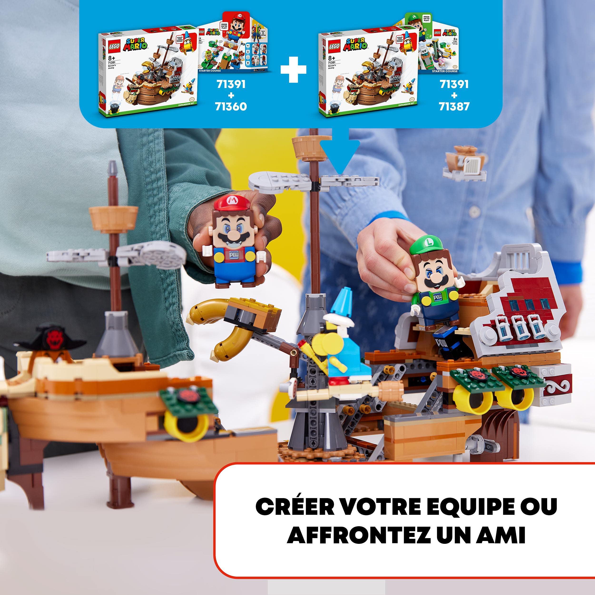 LEGO Super Mario Bowser Flying Fortress Expansion Set - 71391 Building Toy with 3 Figures for Kids | Creative Play & Gift Idea for Mario Fans