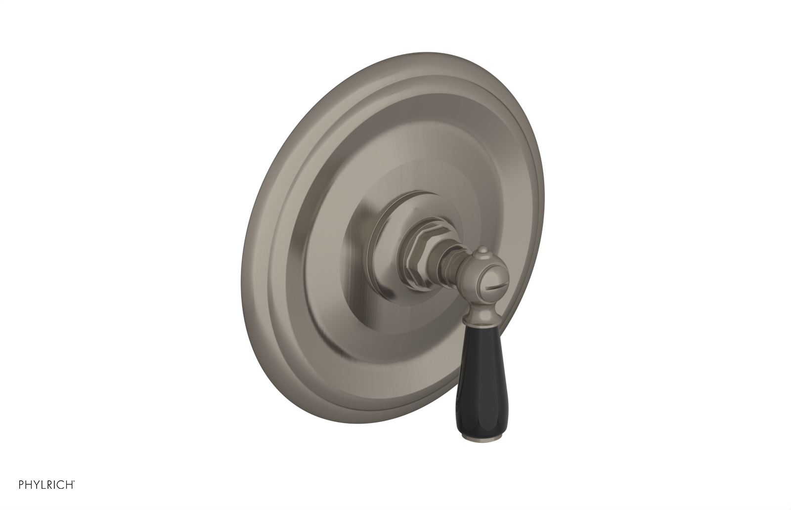 Jamestown Pressure Balance Shower Plate & Handle Trim with Black Accents - 4 735 - Modern Bathroom Fixture for Spa-Like Shower Experience