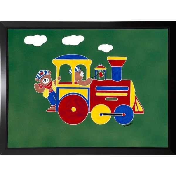 BearRy Happy Conductors SHERAS68808 Print 21x28.25 by Shelly Rasche - Vibrant Wall Art for Kids Room, Nursery Decor & Playroom Aesthetics
