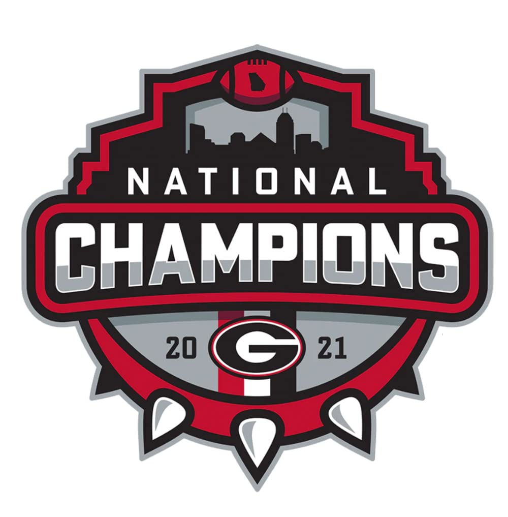 Georgia Bulldogs National Champions 3D Acrylic Wall Art - 16x16 Inches College Football Decor for Game Room, Man Cave & Dorm | NCAA Championship Trophy Replica