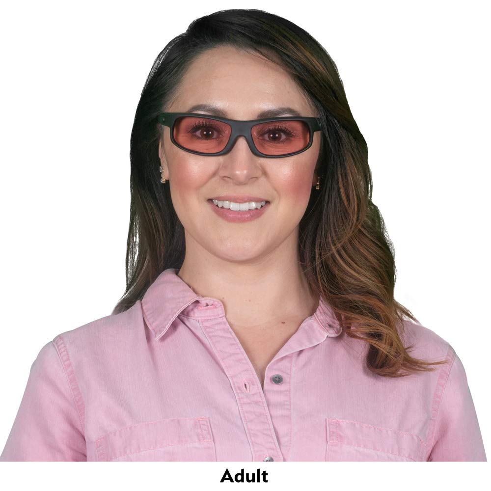 TheraSpecs Petite Wrap Glasses for Light Sensitivity Relief - Migraine & Photophobia Relief Glasses - Blue Light Blocking & UV Protection - Perfect for Computer Work, Driving & Indoor Use