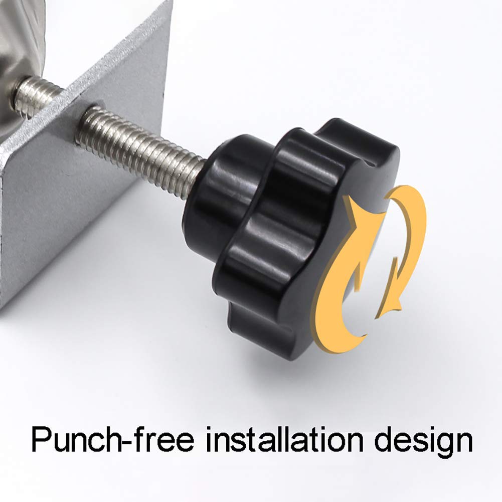 Aluminum Alloy C-Shaped Partition Bracket Clips - 4PCS Office Desk Divider Clamp Holder for Glass Screens & Room Dividers | Perfect for Workspace Organization & Privacy Solutions