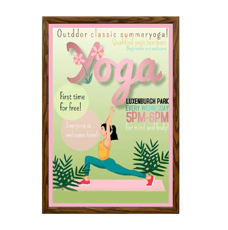 17x23 Designer Wood Snap Frames with 1 Wide Matboard - Premium Poster Display for Home, Office & Gallery Decor