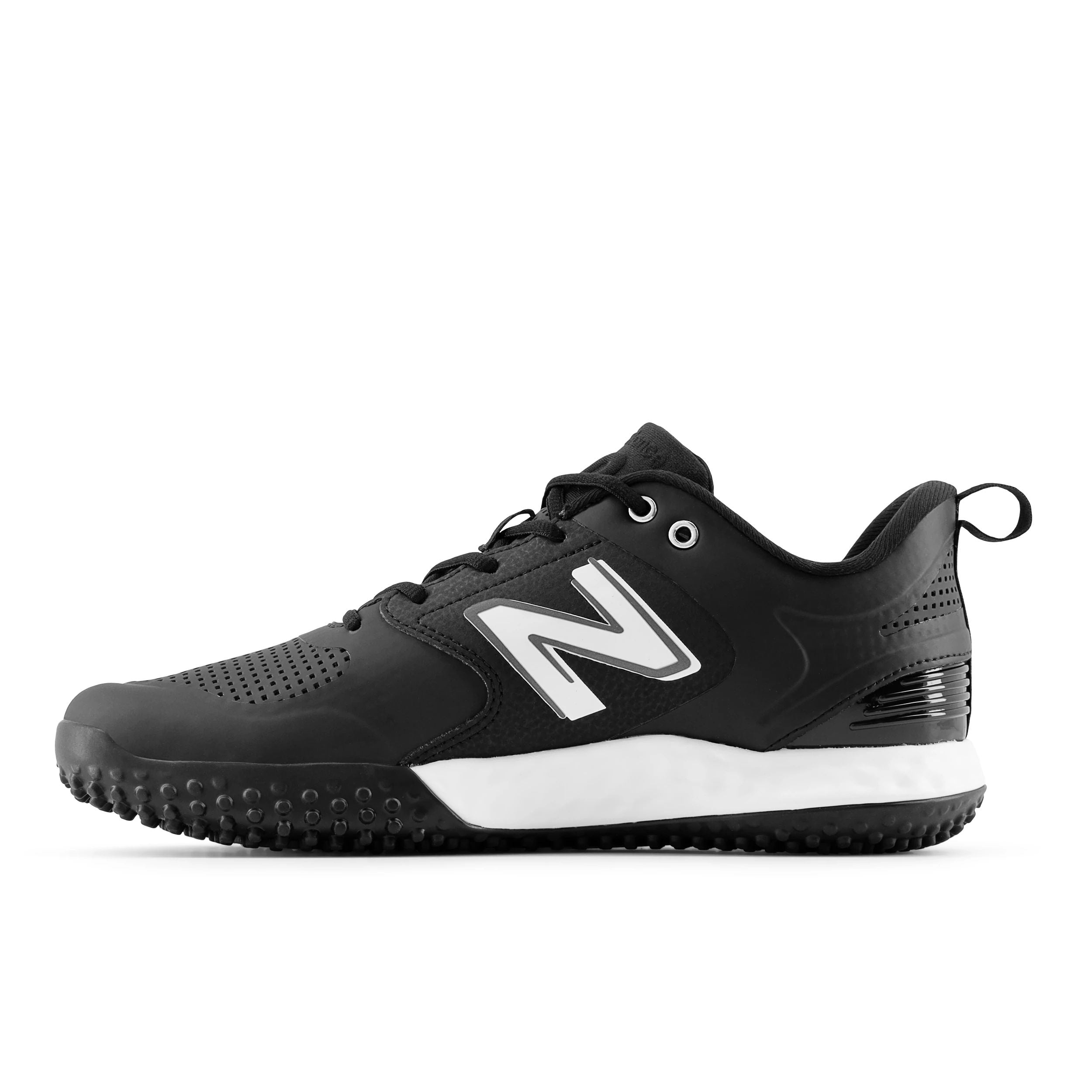 New Balance 3000v6 Black & White Turf Soccer Cleats - Lightweight Football Shoes for Artificial Grass Training & Matches