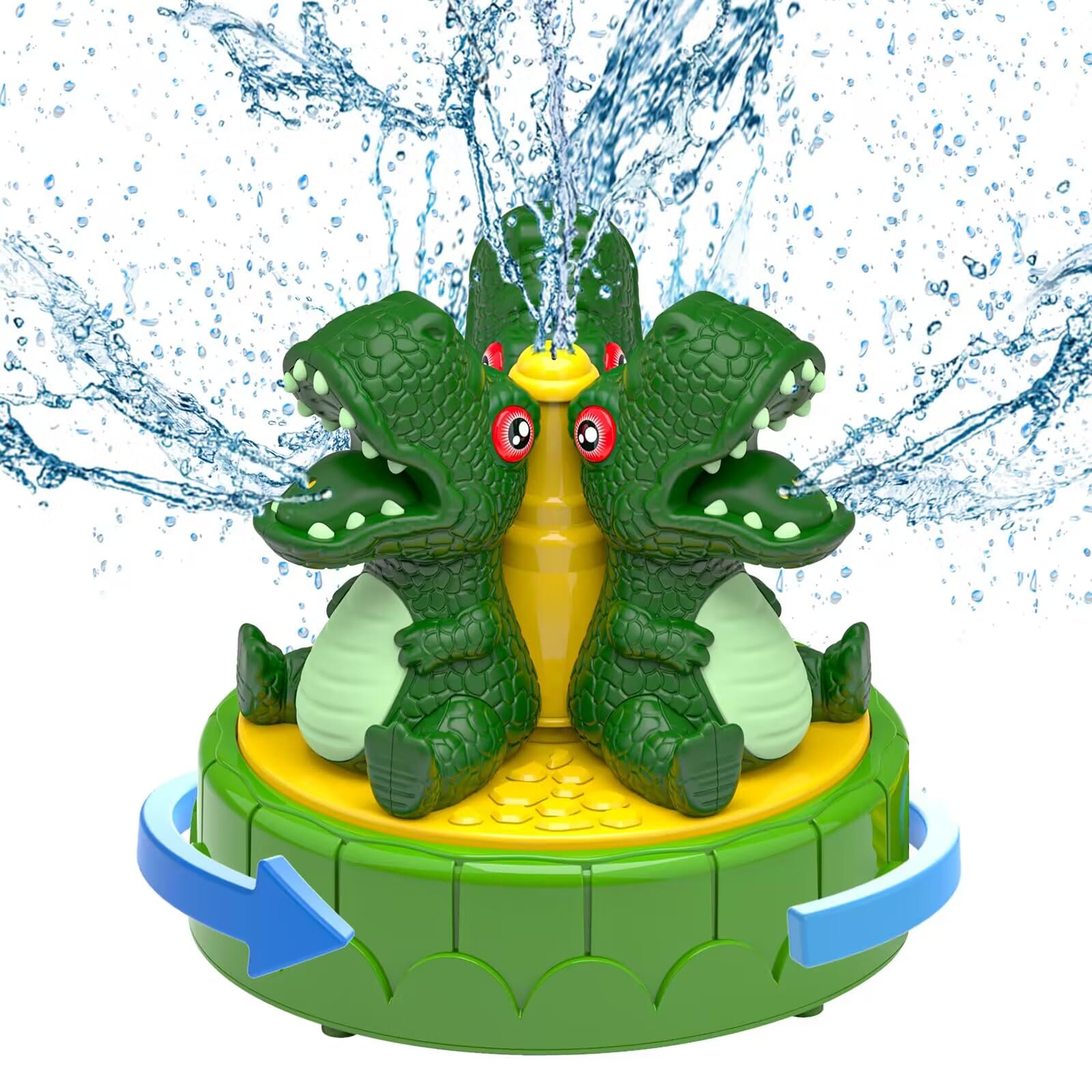 Dinosaur Water Sprinkler Toy for Kids Ages 3-12 | Outdoor Garden Hose Sprayer for Summer Backyard Play | Fun Splash Pad for Toddlers & Children | Perfect for Birthday Parties, Poolside Fun & Outdoor Water Activities