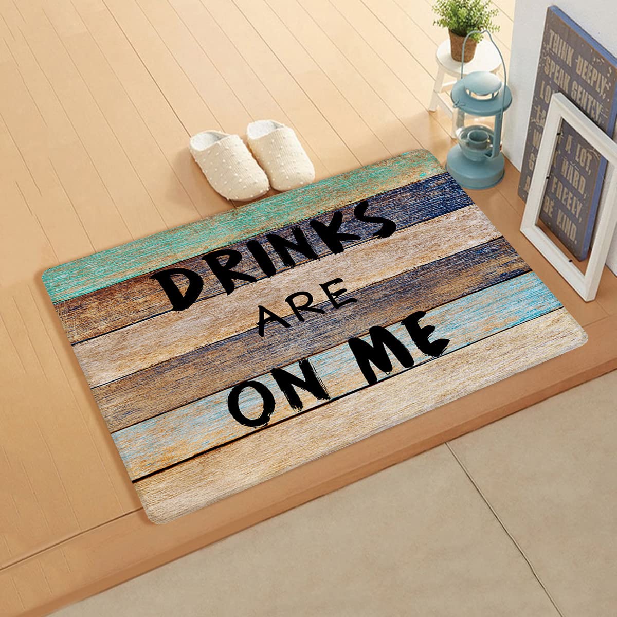 Anti-Fatigue Kitchen Floor Mat - Vintage Wood Board Texture, Waterproof & Non-Slip Standing Mat - 18x47 Inch Cushioned Rug for Sink, Laundry & Home Use - Perfect for Cooking, Dishwashing & Long Standing Comfort