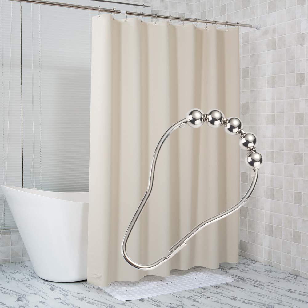 12PCS Stainless Steel Shower Curtain Hooks - Rust-Resistant Chrome Bathroom Rings for Shower Curtains & Kitchen Utensils | Durable Bathroom Decor Accessories for Home & Hotel Use