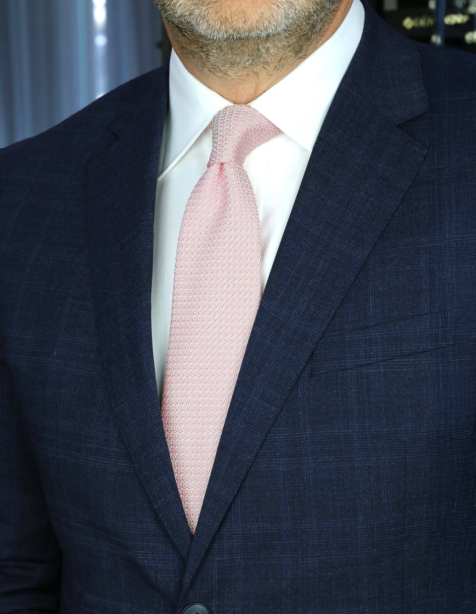 DÉCLIC Grenadine Silk Tie for Men - Elegant Pink Weave Pattern - Perfect for Weddings, Business Meetings & Formal Events