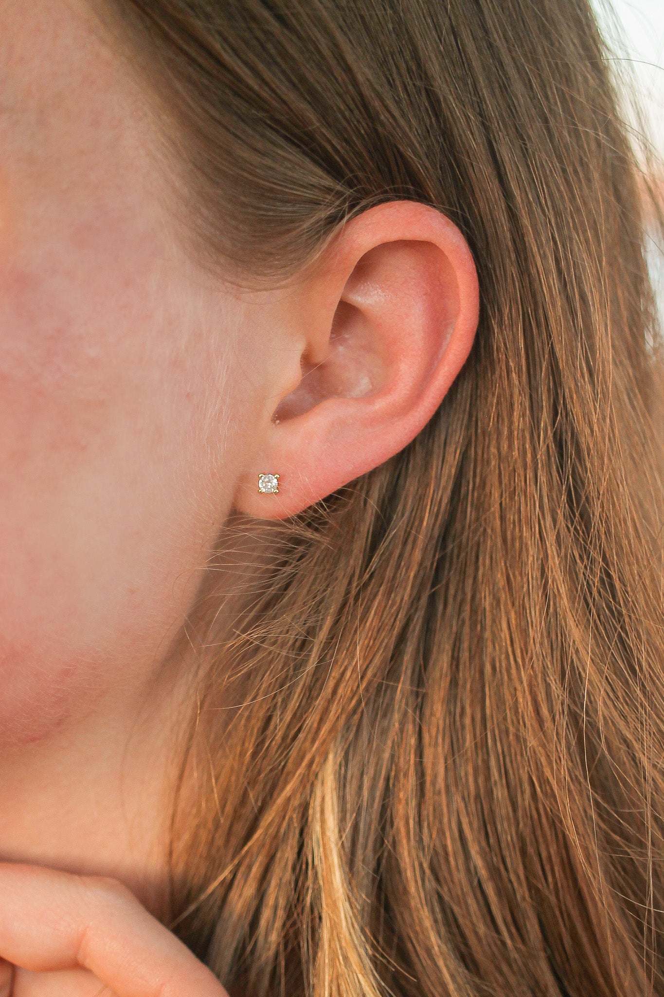 CZ Crystal Stud Earrings in Gold - Elegant & Sparkling Jewelry for Women | Perfect for Parties, Weddings & Everyday Wear