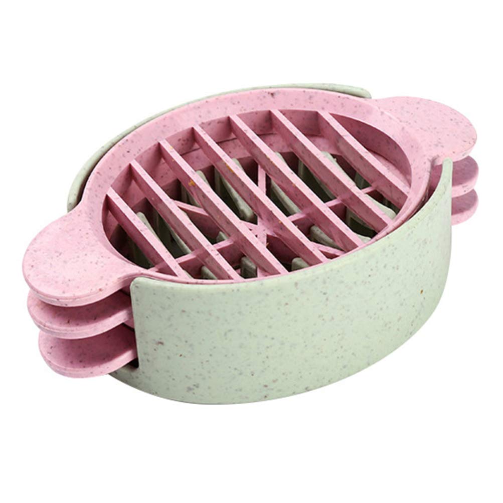 DOITOOL Heavy Duty Stainless Steel Vegetable Cutter & Egg Slicer - Green Kitchen Gadget for Salad Prep, Fruit Cutting, and Perfect Hard-Boiled Eggs